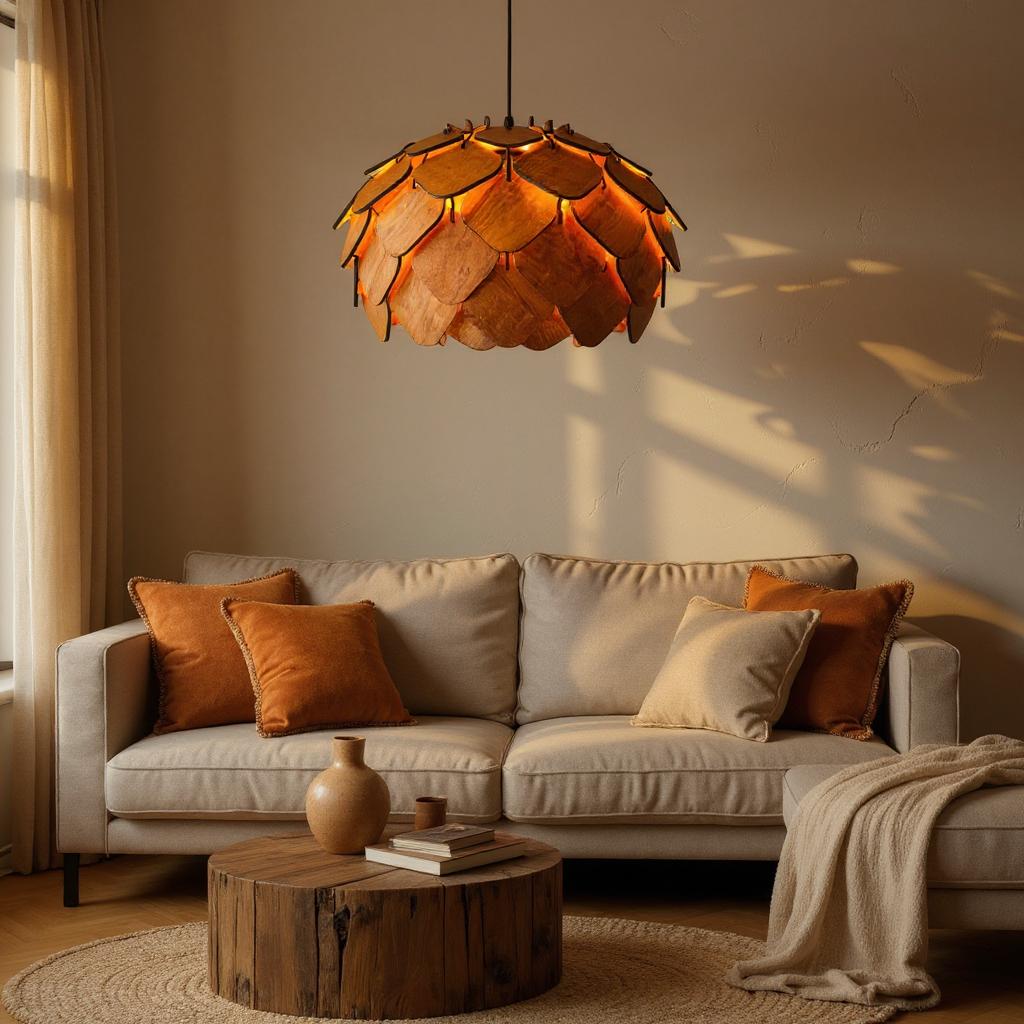 Woodiography wooden chandelier lotus LARGE